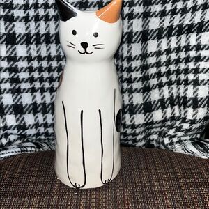 Cute World Market Ceramic Cat Vase 9” NWT